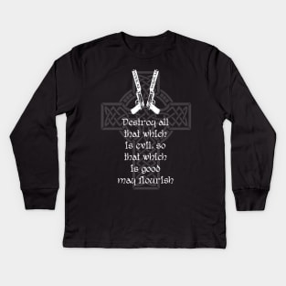 Veritas Aequitas Dark Kids Long Sleeve T-Shirt